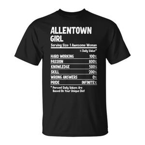 T-shirt Allentown Girl nera girocollo unisex promozionale - Product Image 1