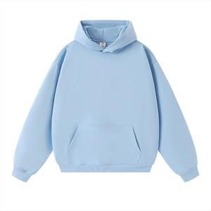 2025 hiver unisexe décontracté français éponge coton à capuche surdimensionné goutte épaule brodé grande poche kangourou sans ficelle unisexe - Product Image 2