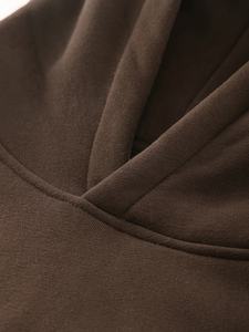 Fabrication de sweats à capuche en coton 100% à épaules tombantes pull unisexe personnalisé poids lourd surdimensionné broderie vierge sweat à capuche - Product Image 6