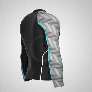 Spandex Sublimado MMA Rash Guard Impreso digital BJJ Rush Guard Traje de baño de manga larga Rash Guard - Product Image 4