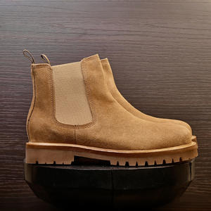 Chaussures de travail en cuir de vache durable avec doublure anti-odeur et absorption des chocs, chaussures décontractées pour hommes, chaussures de tous les jours - Product Image 1