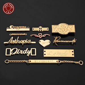 Étiquette métallique dorée personnalisée pour sacs, hijabs, abayas, foulards, chaussures, vêtements – Logo de marque sur mesure - Product Image 2