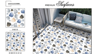 Azulejos impresos digitales brillantes en 3D en tamaño de 600x600mm con cuerpo de porcelana esmaltada pulida utilizada en el centro comercial - Product Image 5
