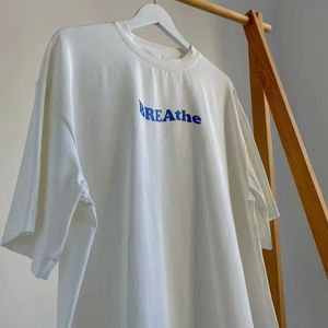 Camiseta Gráfica Breath, Estilo Urbano Minimalista, Suave, Cómoda para Uso Diario, Top Esencial de Verano - Product Image 5