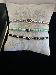 DAFNI BIG PAZAR Bohemian <b>Beaded</b> <b>Bracelet</b> with Natural Stone Precious Metal Alloy Micro Insert Unisex Gift Istanbul 11111 Purity - Product Image 4