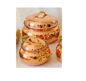 New Gravy Copper Serving Kitchen Pot <b>Set</b> with Stainless Steel Cover Double Handle Dishwasher Safe Oven Safe - Product Image 6