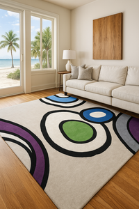 Tapis de laine haute touffetée fait à la main du fabricant indien direct tapis d'extérieur tapis de prière brodé ensembles de tapis de zone de pile de boucle - Product Image 2