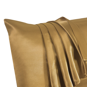 Vente flash - Taie d'oreiller en satin <span class=keywords><strong>doré</strong></span> soyeux, literie en satin de qualité supérieure, housses d'oreiller douces pour les cheveux <span class=keywords><strong>et</strong></span> la peau - Product Image 4
