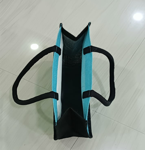 Bolsas de Compra de Yute de Primera Calidad con Asas de Cuerda, Diseño Geométrico, Tamaños Pequeño/Mediano, Ecológicas y Reutilizables para Uso Promocional - Product Image 4