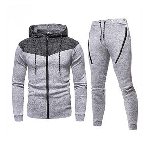 Offre spéciale Survêtements d'hiver Ensemble de survêtements haut de gamme en coton doux pour hommes-Édition hiver avec pantalon en coton à capuche et fermeture éclair - Product Image 1