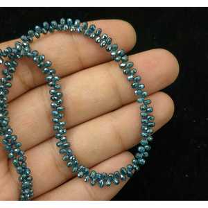 Cuentas de Diamantes Naturales Azules Auténticas al 100%, Más Vendidas, de 2.5-4 mm, Facetadas - Product Image 3