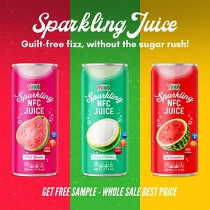 Bebida de jugo de guayaba espumosa de 330ml-VINUT Fábrica de Vietnam, bebida carbonatada, Etiqueta Privada, OEM/ODM y muestra gratis, NFC - Product Image 6