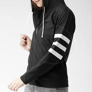 Sudadera con Capucha para Mujer, 100% Algodón, con Cierre, de Secado Rápido, Manga Larga, para Invierno, en Oferta - Product Image 3