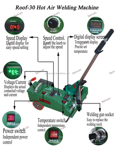 Machine de soudage automatique à air chaud en PVC la plus vendue, avec une puissance de 3600 W, pour membrane imperméable, bannières, bâche, soudeuse de toiture TPO - Product Image 3