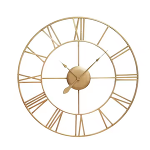 Horloge murale moderne Art déco en métal par Azora Industries Horloge suspendue à quartz pour la décoration de salon à la maison - Product Image 2