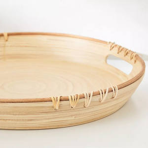 Plateau de service en bambou filé naturel et écologique de qualité supérieure pour la décoration de la cuisine fabriqué au Vietnam - Product Image 3