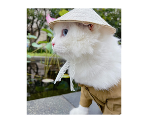 Vintage Fancy Interior Decorativo Bambú Sombrero Candelabro Hecho A Mano - Product Image 4