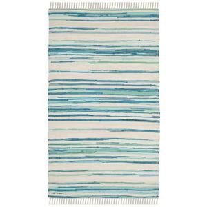 พรมเศษผ้าคอตตอนทันสมัยด้วยชุดพรมปูพื้นในร่มและกลางแจ้งที่ทันสมัยเทคนิคการทอแบบประหยัดและคุ้มค่า - Product Image 1