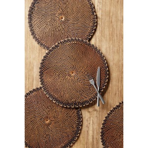 Napperons ronds en rotin tissés à la main Produits écologiques Fabriqués au Vietnam Décoration de table Napperon tissé Vente en gros Moderne - Product Image 6