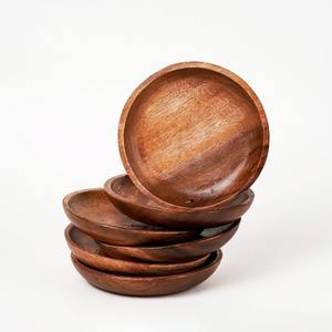 Vaisselle écologique ensembles de service de table assiettes en bois les moins chères plats en bois naturel produits du Vietnam - Product Image 2