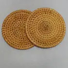Vente en gros de sous-verres en osier de bambou tissé naturel Design floral classique Rotin Artisanat résistant à la chaleur Artisanat du Viet Nam - Product Image 3