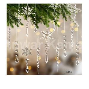 ของตกแต่งต้นคริสต์มาสประดับคริสตัลเกล็ดหิมะแบบแขวนสำหรับตกแต่งงานปาร์ตี้ปีใหม่ในฤดูหนาว - Product Image 1