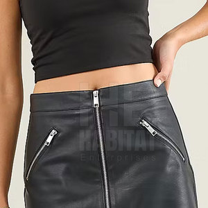 Fabrication pakistanaise, jupes en cuir véritable pour femmes, tissu doux et respirant, parfaites pour une utilisation décontractée et formelle - Product Image 6