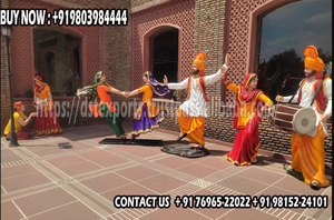 Punjabi mariage fibre dame Statues traditionnel Punjabi Culture Statue mariage Bienvenue Statues USA mariage décoration entrée - Product Image 3