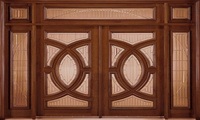 Portes Doubles Quang Nguyen : Cadres en Bois Naturel Fini, Style Villa Classique, Solides, Modernes, Imperméables, Meubles d'Appartement, Garantie 3 Ans