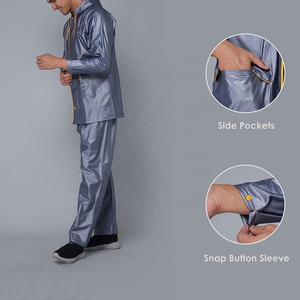 Combinaison de pluie imperméable de couleur unie à prix raisonnable, veste et pantalon, fabriquée au Pakistan - Product Image 3