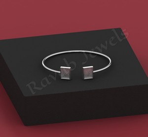 Calidad de exportación, joyería de plata de ley 925 auténtica, componente para encontrar, ajuste en blanco, joyería de cremación chapada en oro para mujer - Product Image 2