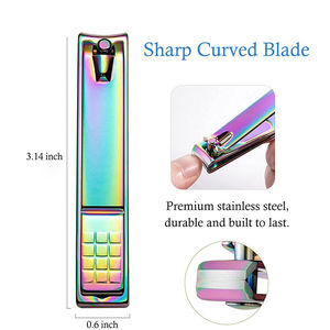 Coupe-ongles professionnel en acier inoxydable, tranchant, portable, à large ouverture, lame droite haute, pour les soins des ongles des doigts et des orteils, manucure - Product Image 3