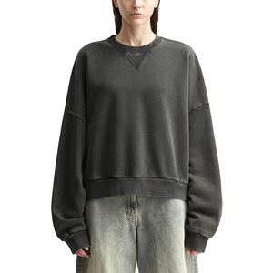 Sweat-shirts d'hiver pour femmes en gros, imprimés sur mesure, couleur unie, manches longues, respirants, imperméables, en coton, chauds, décontractés, pour le fitness - Product Image 5