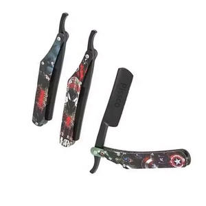 Couteau de rasage droit, rasoir manuel pliant en acier pour barbier, outils d'épilation - Product Image 5