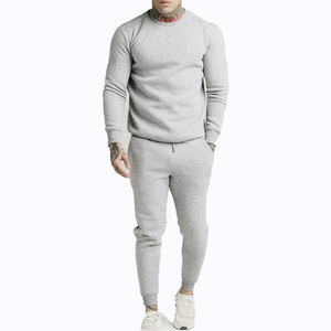 Suministro directo de fábrica de alta calidad logotipo personalizado impreso hombres chándales nueva llegada Color sólido manga larga hombres chándales - Product Image 5