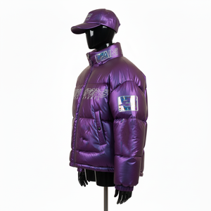 Veste matelassée surdimensionnée pour femmes, tissu en polyester brillant de qualité supérieure, panneaux matelassés GSM, logo réfléchissant personnalisé, veste matelassée pour femmes - Product Image 4