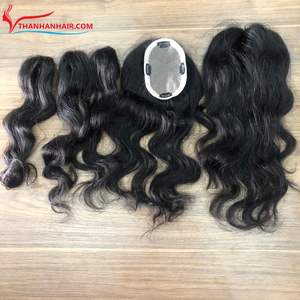 ขายส่งชั้นยอดผมมนุษย์ยุโรปไฮไลท์สีผ้าไหมฐานท็อปเปอร์คลิปในผมมนุษย์ท็อปเปอร์วิกผมมนุษย์ - Product Image 1