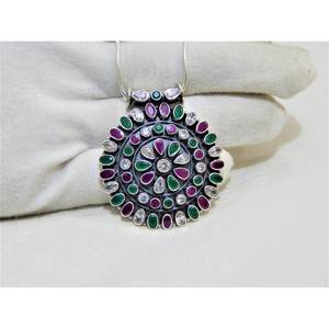 Collier pendentif fin en argent sterling 925 Collier d'anniversaire de fiançailles en pierres précieuses naturelles - Product Image 1