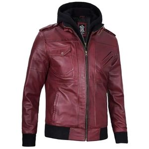 Chaqueta de Cuero Premium para Hombre, Invierno, Casual, Moderna, Diseño Clásico, Logotipo Frontal, Impermeable, Ecológica - Product Image 6