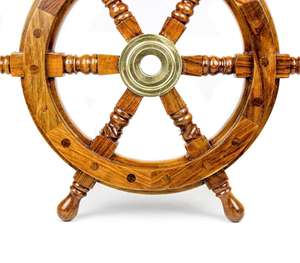 Rueda de madera Rueda de barco de madera Pared de pirata Decoración del hogar y regalos Decoración de pared Barco Rueda de barco Decoración de hogar y oficina - Product Image 4