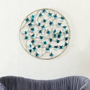 Metal Wall Art Modern Design Iron Metal Wall Art Panel Superb Outdoor Home <b>Decorative</b> Hanging for Interior Use - Product Image 1