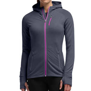 Sweat à capuche en laine mérinos personnalisé pour femmes, veste de sport - Product Image 3