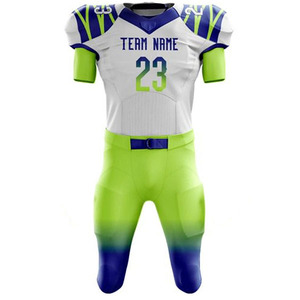 Vente en gros d'uniformes de football américain pour les jeunes à manches courtes, vêtements de sport respirants, vêtements d'entraînement OEM personnalisés de grande taille - Product Image 5