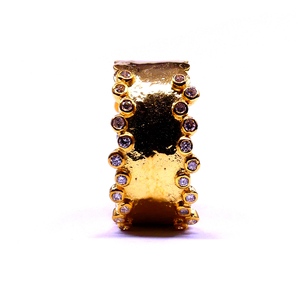 Bagues de mariage personnalisées en or jaune 18K en diamant naturel, faites à la main, uniques, tendance, élégantes, bijoux unisexes - Product Image 3