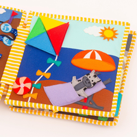 Livre en feutre personnalisé pour les voyages en avion, les vacances, avec des jouets éducatifs Montessori pour enfants, couleur et taille personnalisées, 1 à 6 ans
