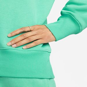 Sudadera con cuello redondo acanalado para mujer, suéter de aguamarina, 80% Algodón, 20% poliéster reciclado, Polar, puños acanalados y dobladillo medio - Product Image 4