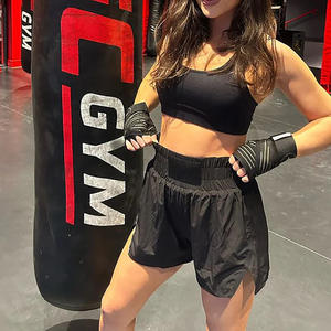 Short de boxe d'entraînement personnalisé pour femmes Short de combat respirant OEM avec impression de logo et fabrication de marque privée - Product Image 5