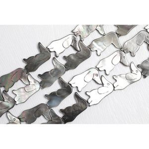 Perles en forme de Teckel pour la fabrication de bijoux - Bleu Rose Blanc - Product Image 2