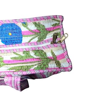 Handmade Women's Shoulder Tote <b>Bag</b> Handblock Printed Cotton Quilt with <b>Zip</b> 100% Cotton - Product Image 4