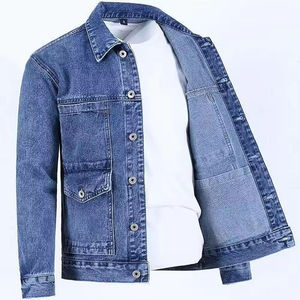 Men's Denim Jeans <b>Jacket</b> for Autumn <b>Slim</b> <b>Fit</b> Denim <b>Jacket</b> Custom Logo Stylish Design Sports - Product Image 1